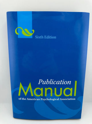 APA Publication Manual 6th Edition American Psychological Association PB