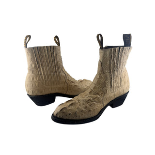 Denver Boots 7.5-8 Croc Embossed Cowhide Leather Western Ankle Boots Mexico