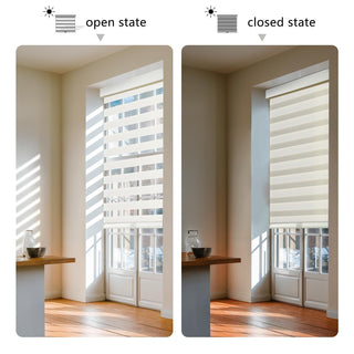 Cordless Zebra Roller Blinds with Durable Polyester Fabric and Reinforced Bottom