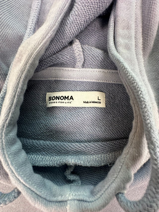 Sonoma Light Blue Hooded Sweatshirt with Chest Pocket Size L