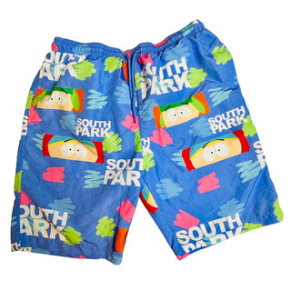 South Park DARE Swim Trunks Board Shorts Men’s Large Blue Cartman Kyle
