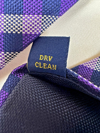 Club Room Men's Purple and Navy Checkered Business Casual