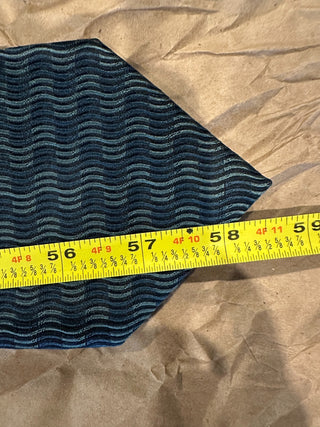 Kenneth Cole New York Handmade Silk Tie with Wave Pattern