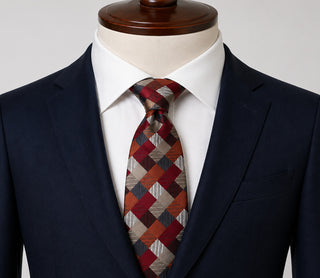 Geoffrey Beene Men's Silk Neck Tie with Geometric Pattern