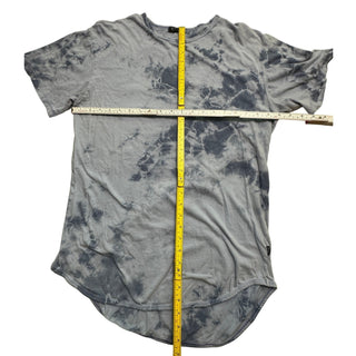 WEIV Los Angeles Men’s L Blue Tie Dye Longline T-Shirt Curved Hem Streetwear