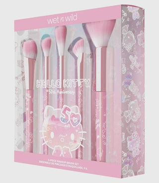 Wet n Wild Hello Kitty 50th Anniversary 5-Piece Makeup Brush Set with Makeup