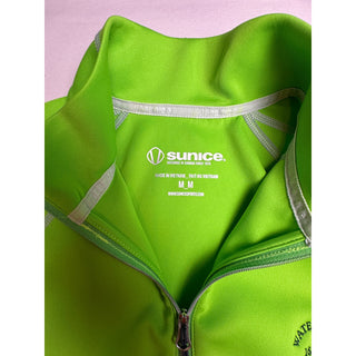 Sunice Women's M Golf Pullover 1/4 Zip Waterville 1889 Lime Green Athletic