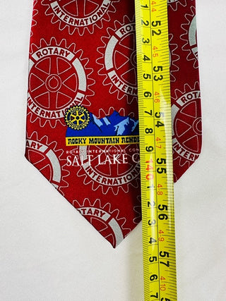 Rotary International Rocky Mountain Rendezvous SLC Red Tie