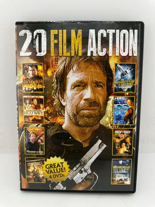 20 Film Action DVD Collection 4 Disc Set Steven Seagal Chuck Norris Action Movie