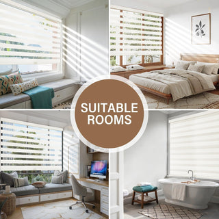 Cordless Zebra Roller Blinds with Durable Polyester Fabric and Reinforced Bottom