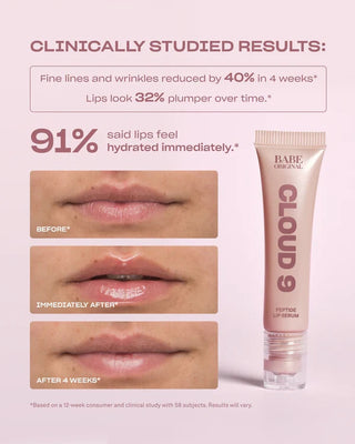 Babe Original Cloud 9 Peptide Lip Serum with Metal Tri-Roll