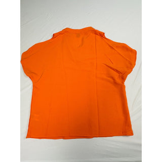 SHEIN Women’s Orange V-Neck Blouse Short Sleeve Size L (EU 40/42, US 8/10) NWOT