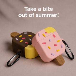 3-Pack elago Ice Cream AirPods Case Gen 1 2 Cover Shockproof Silicone w Keychain