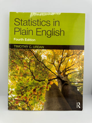 Statistics in Plain English 4th Ed Timothy Urdan Textbook