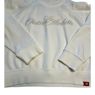 Sportiqe Chateau Michelle White Crewneck Sweatshirt Medium