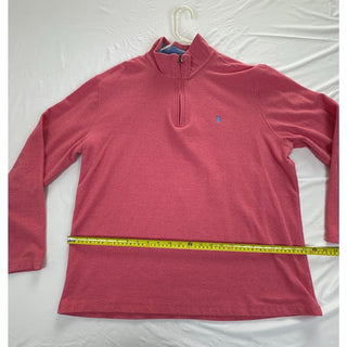 IZOD Men's XL Quarter-Zip Pullover Light Blue Long Sleeve Cotton Blend S2022