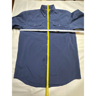 Ariat Rebar Built to Last Men's M Blue Short Sleeve Work Shirt Western Outdoor