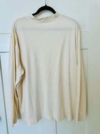 Roundtree & Yorke Men's XL Cream Cotton Long Sleeve Turtneck