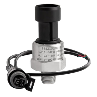 100 PSI Pressure Sensor Transducer 1/8-27 NPT Fuel Oil Air Water Sender w/Harnes