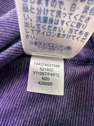 Lands' End XL Purple Quarter Zip Polo Shirt
