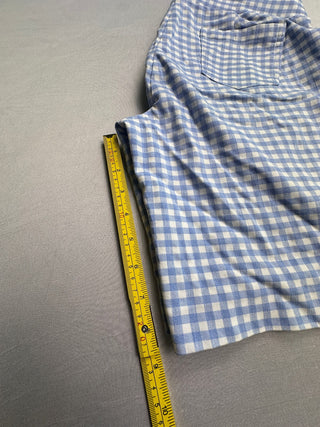 J. McLaughlin Womens Shorts 10 Blue White Gingham Bermuda