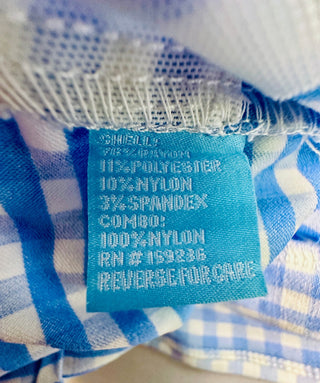 J. McLaughlin Womens Shorts 10 Blue White Gingham Bermuda