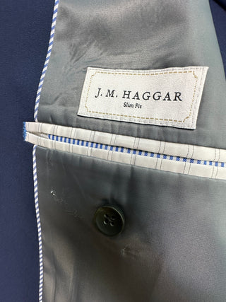 J.M. Haggar Slim Fit Men's Navy Blue Two-Piece Suit - Jacket
