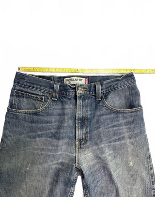 Levi's 505 Regular Fit Men's Jeans 32x32 Distressed Blue