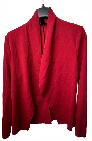 SHEIN Women's Red Open Front Long Sleeve Cardigan Large