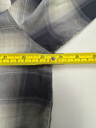 Standard/Cloth Men's Black and White Plaid Button-Up Shirt L