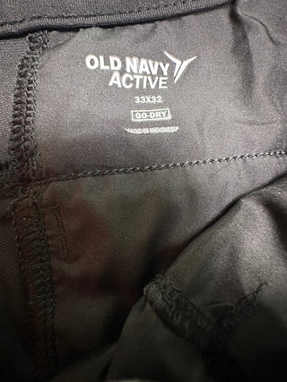 Old Navy Active Black Dress Pants 33x32 Go-Dry Performance