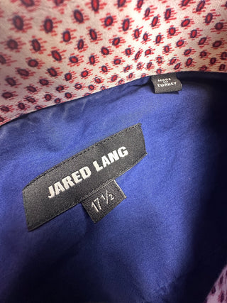 Jared Lang Royal Blue Cotton Dress Shirt Men's 17.5