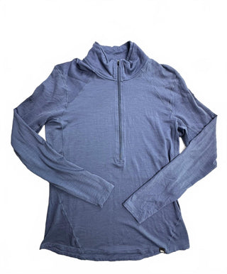REI Co-op Blue 100% Merino Wool Quarter Zip Base Layer