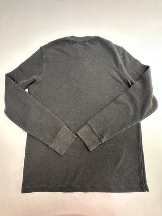 Faded Glory Men's M Black Waffle Knit Thermal Shirt