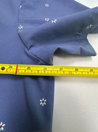 & Collar Men's XL Blue Floral Short Sleeve Button Up Shirt