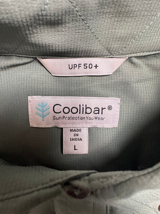 Coolibar Men's UPF 50+ Long Sleeve Button-Up Shirt Size L