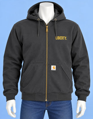 Carhartt Rain Defender L Black Loose Thermal-Lined Zip NWT
