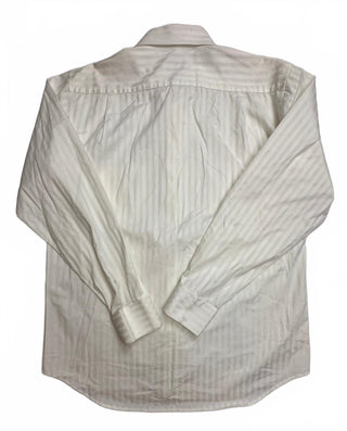 O.H.H.A Chemises Men's 17 43 White Stripe Dress Shirt Cotton