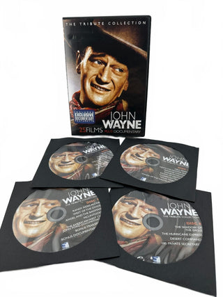 John Wayne Tribute Collection 25 Classic Western Films DVD Set with Exclusive 25