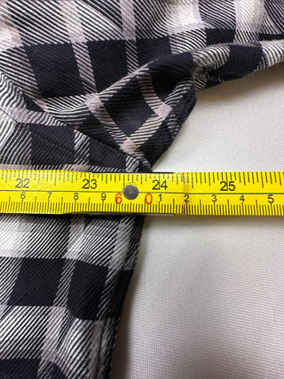 Bugatchi Uomo Men's Large Black and White Plaid Shaped Fit