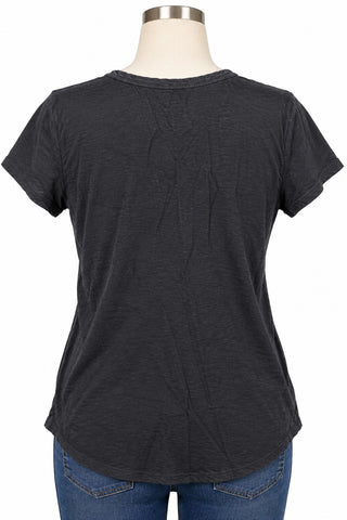 James Perse Womens Charcoal Gray Scoop Neck Tee Size 4