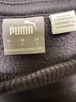 PUMA Women's Black Oversized Crewneck Sweatshirt Size S