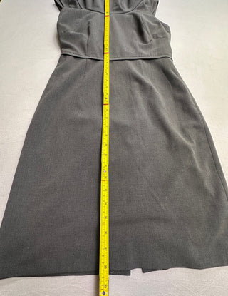 Tahari Arthur S Levine Gray Cowl Neck Sheath Dress 4