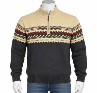 Weatherproof Vintage Mens M Holiday Sweater Zip Pullover NWT