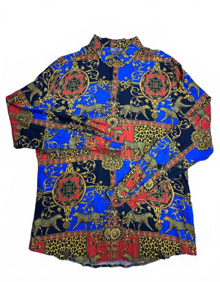 ASOS Men's Large Baroque Long Sleeve Shirt Animal Print
