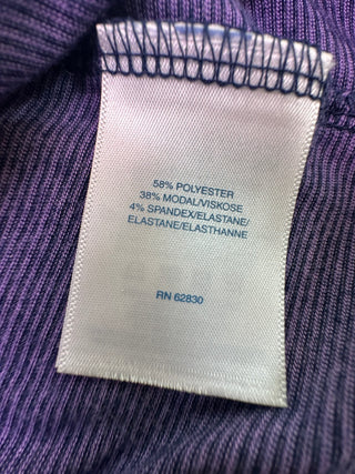 Lands' End XL Purple Quarter Zip Polo Shirt