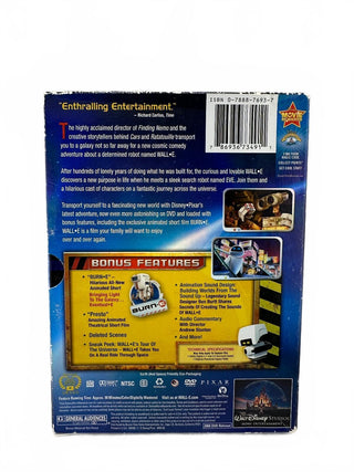 Disney Pixar WALL-E DVD Animated Family Adventure Movie with Bonus Features
