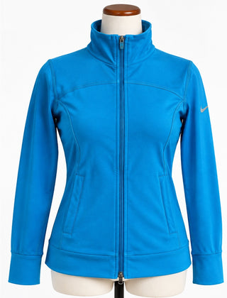 Nike Fit Dry Blue Full Zip Athletic Jacket Womens L