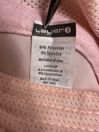 Layer 8 Pink Running Cap Adjustable Reflective Athletic Hat