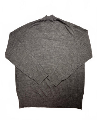 Massimo Dutti Men's Merino Wool Mock Neck Sweater Gray L